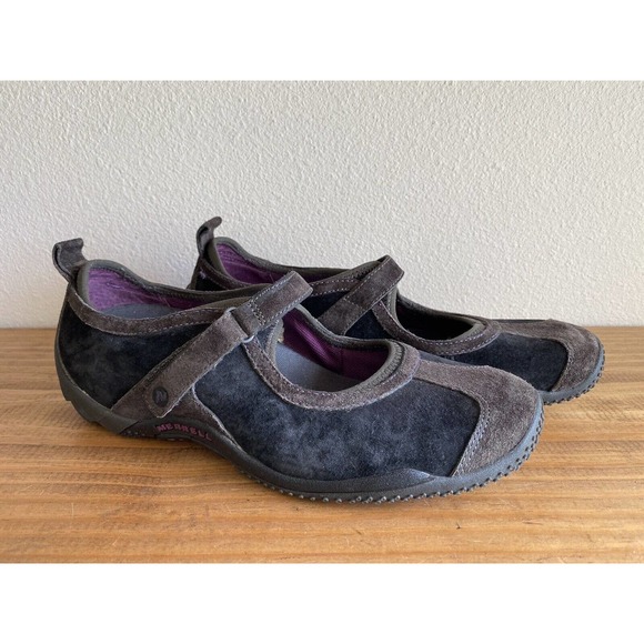 Merrell Shoes - Merrell shoes Womens Size 9.5 Circuit Suede Leather Sneakers Mary Jane flats